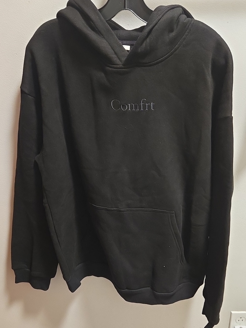 Nwot Comfort Embroidered Black Hoodie Sweatshirt